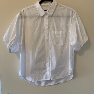 JCrew Short Sleeved Button Down, Puff Sleeve